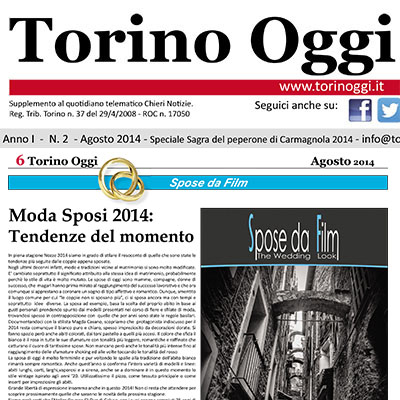 Spose da Film su TORINO OGGI Agosto 2014
