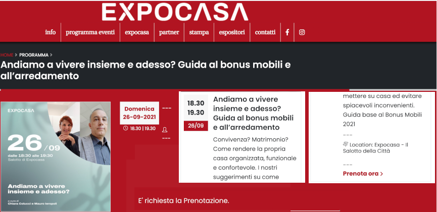 Registrati Subito EXPOCASA Oval lingotto fiere di torino